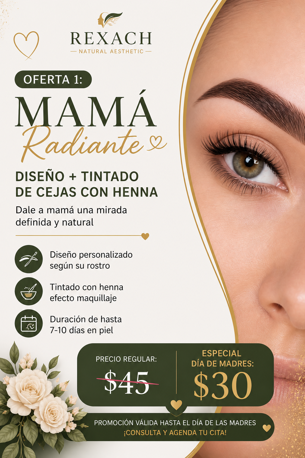 Diseño+Tintado de cejas con Henna