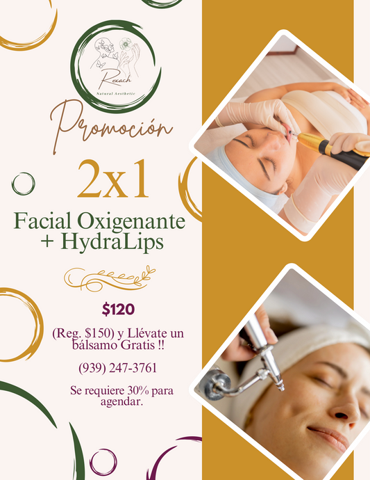 Facial oxígenante + Hydralips